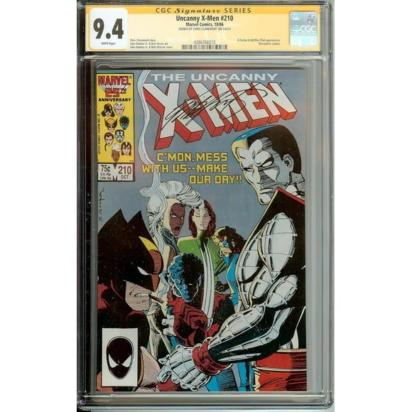 Uncanny X-Men #210 Signed Chris Claremont CGC 9.4