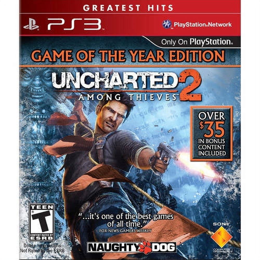 Lot of 2 Uncharted: Drake's Fortune & Uncharted 2 Among Thieves