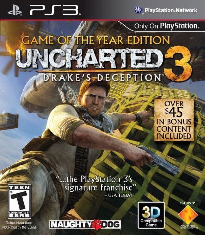 Uncharted 2 Among Thieves GoTY & 3 Drakes Deception- PlayStation 3 PS3 Lot