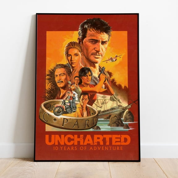 Uncharted Game Nathan Drake Wall Art Rolled Print 3, Unframed Canvas