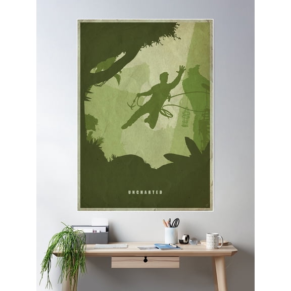 Uncharted Vintage Poster Poster Wall Art, Modern Wall Decor For Living Room Bedroom, 8x12 UNFRAMED