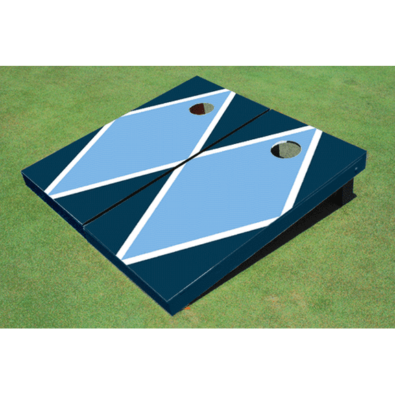 Unci Blue And Navy Matching Diamond Custom Cornhole Board