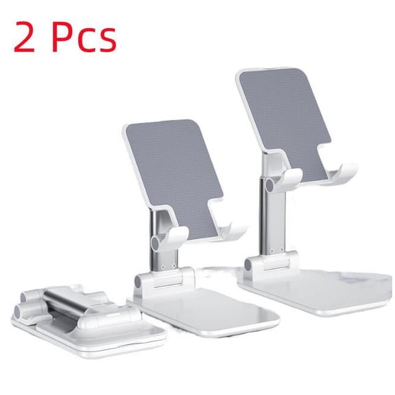 Uncia Active Foldable Adjustable Stand with Anti-Slip Cushion, White, 2 Total Count, 2 Pack