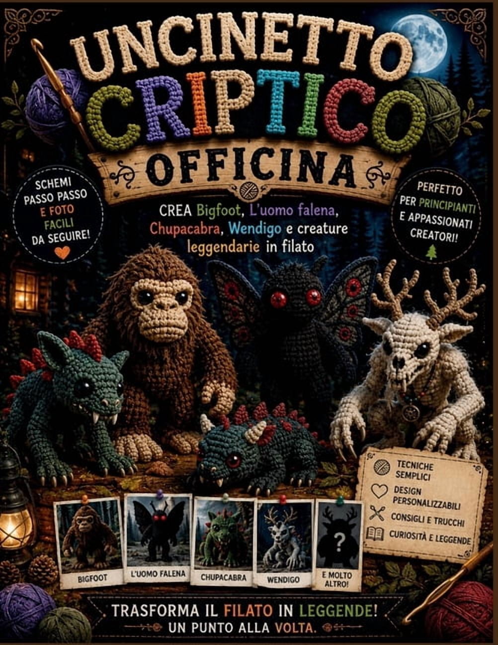 Uncinetto criptico Officina: Crea Bigfoot, L'uomo falena, Chupacabra, Wendigo e creature leggendarie in filato, (Paperback)