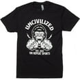 thumbnail image 1 of Uncivilized - Unisex Athletic Premium Workout T-Shirt - 2X-Large Black, 1 of 6