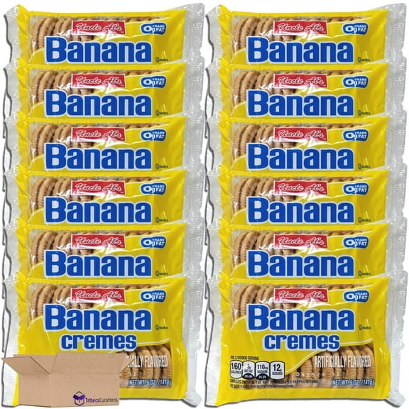 Uncle Al's Banana Cremes Cookies Value Pack | 5 Ounce | Pack of 12