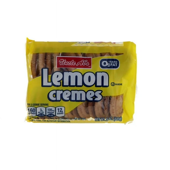 Uncle Al's Lemon Creme Cookies 12 Count - 5 oz