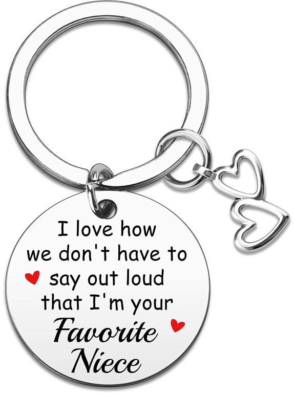 Uncle Aunt Gifts from Niece Gifts for Aunts from Niece Best Auntie Gift Uncle Keychain from Nieces Birthday Christmas Gift Idea