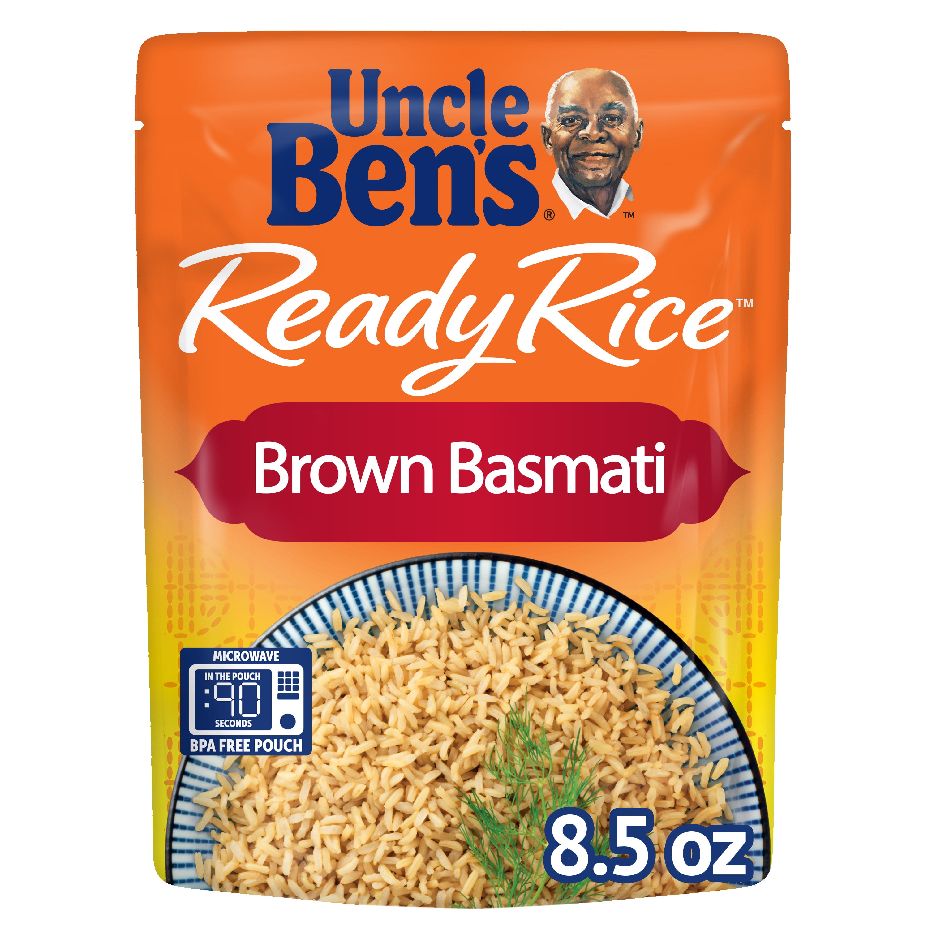 Uncle Ben's Ready Rice, 100% Whole Grain Brown Basmati, Microwaveable ...