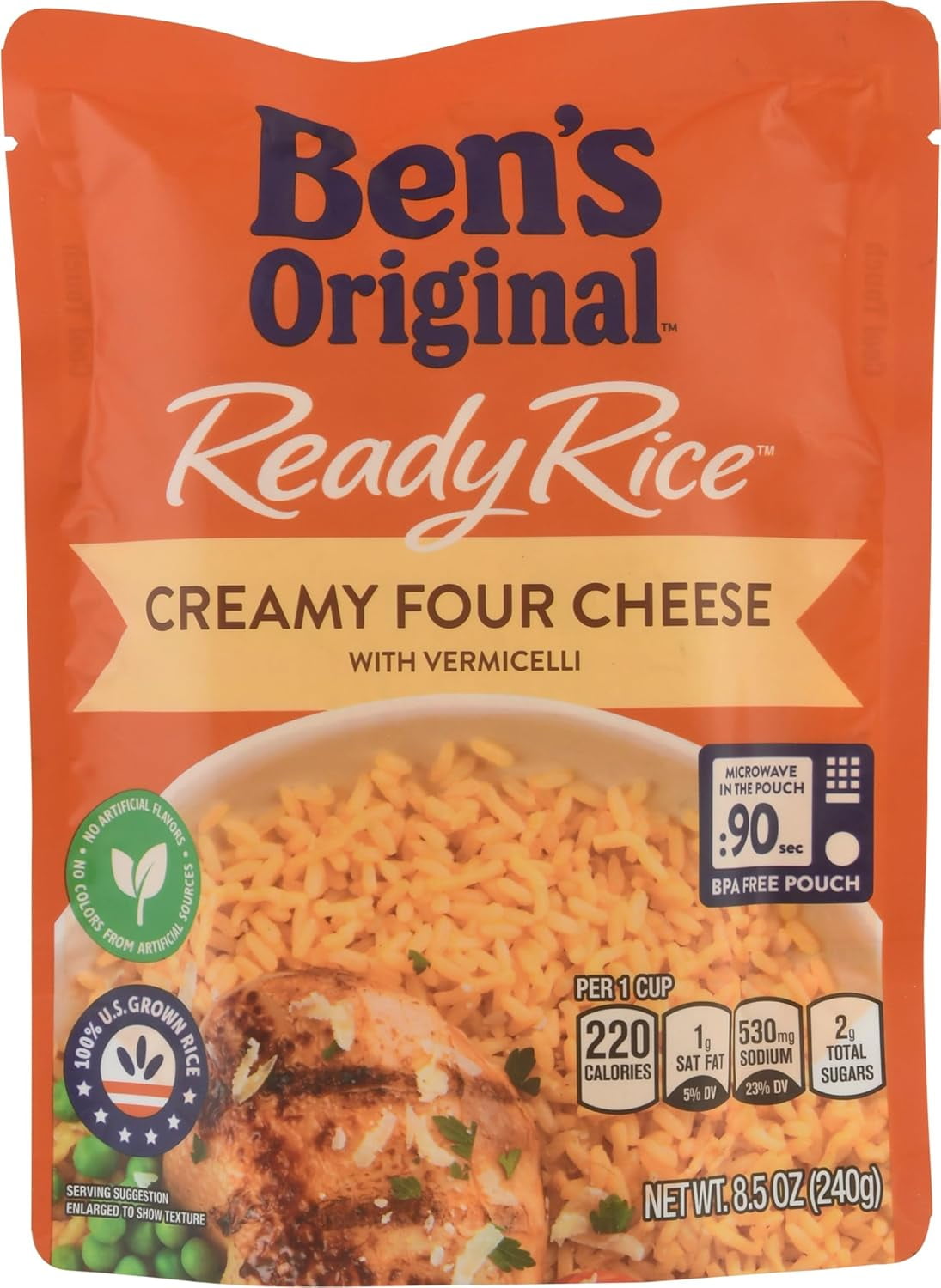 Uncle Ben's Ready Rice Creamy Four Cheese, 8.5 Oz - Walmart.com