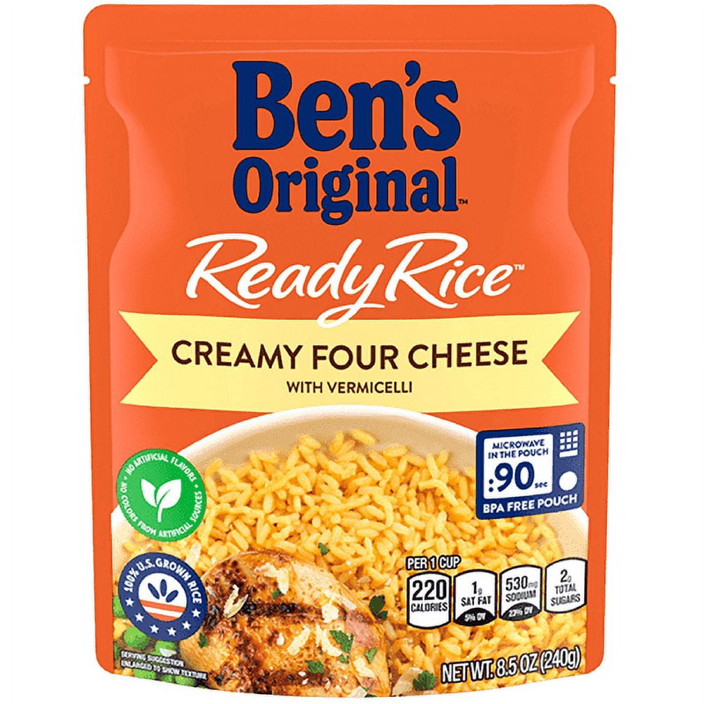 Uncle Ben's Ready Rice Creamy Four Cheese, Microwaveable Vermicelli ...