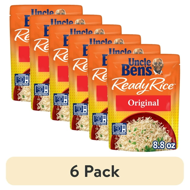 (6 pack) Uncle Ben's Ready Rice Original Rice, 8.8 oz - Walmart.com