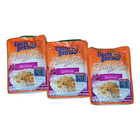 Uncle Bens Ready Rice, Jasmine Flavor, 8.5-Oz Bag (Pack Of 3)