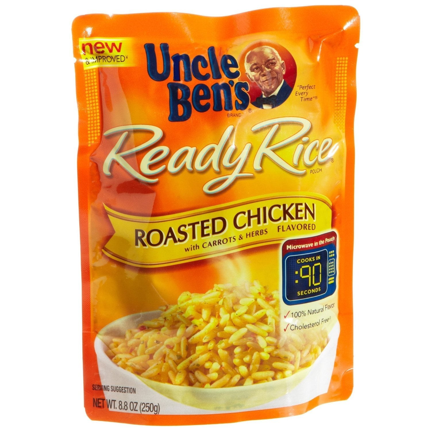 Uncle Bens Ready Rice-Roasted Chicken, Single Serving, Microwave, 8.8oz ...