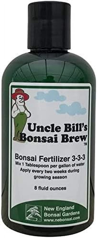Uncle Bill's Liquid Bonsai Fertilizer - Specially Formulated Bonsai Food for Vibrant Growth, Easy to Use, Trusted by Enthusiasts, 8 Ounces