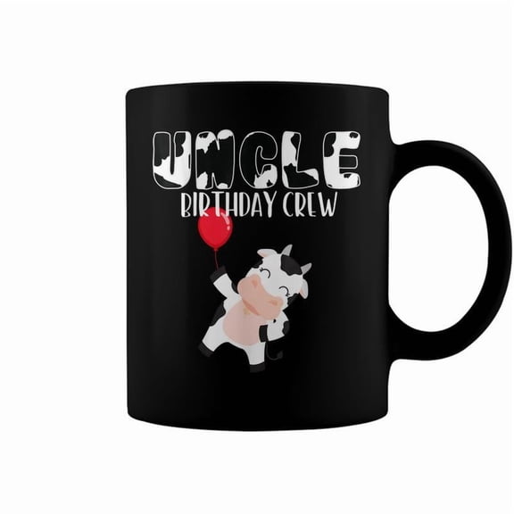Uncle Birthday Crew Farm Cow Barnyard Birthday Party Coffee Mugs