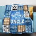thumbnail image 1 of Uncle Birthday Gifts, Happy Birthday Gifts for Uncle, Men Uncle Gifts for Birthday, Adult Uncle Birthday Gifts from Niece Nephew, Uncle Birthday Decoration, Uncle Birthday Blanket 60"X 50", 1 of 6