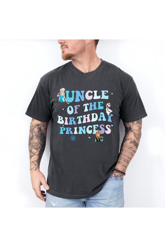 Uncle Birthday Princess Pastel Graphic T-Shirt All Size S-3XL