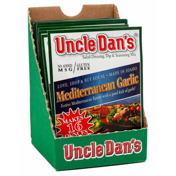 Uncle Dan's Mediterranean Garlic Salad Dressings & mix, 12 Count