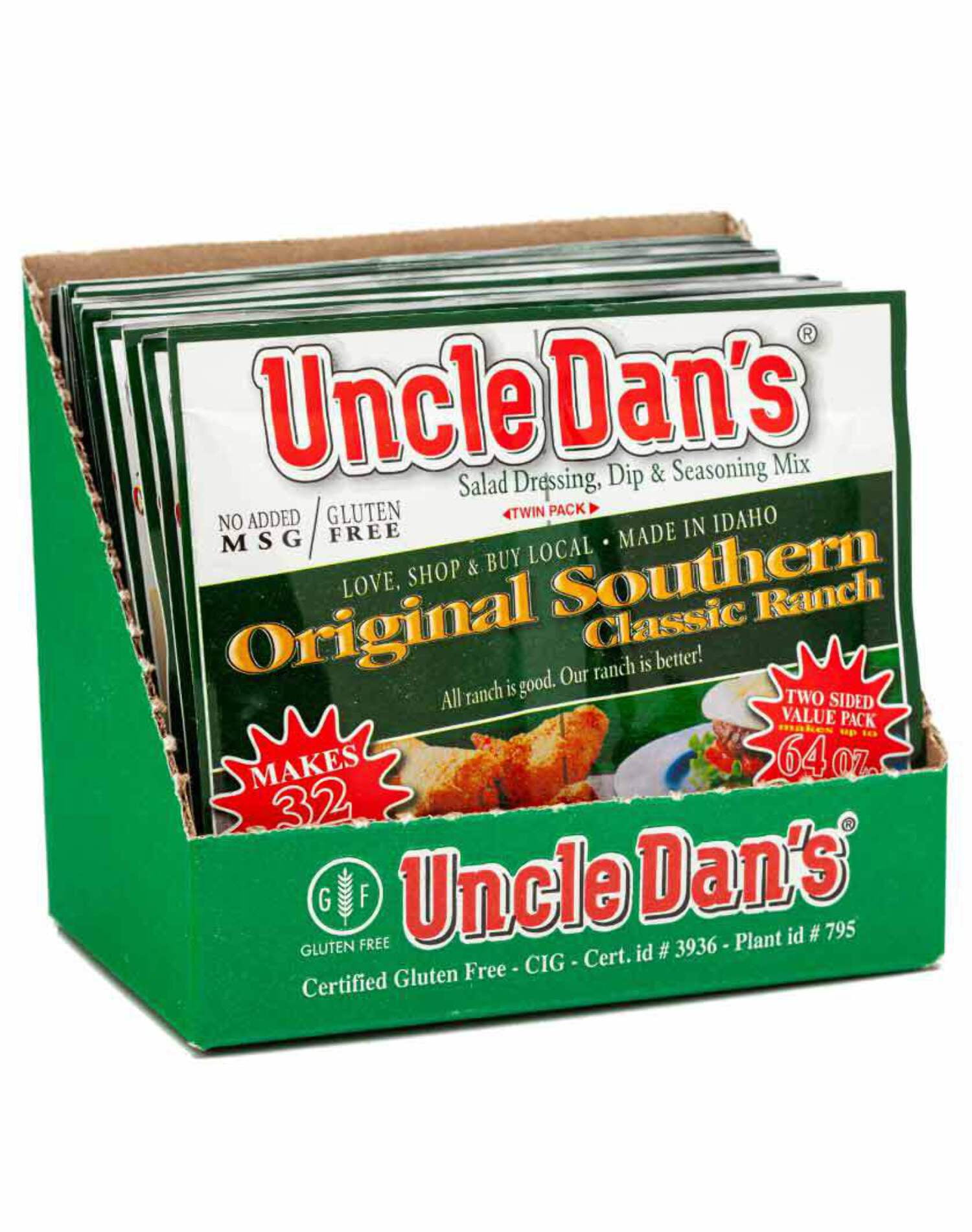 Uncle Dan's Original Southern Classic Ranch Salad Dressings & mix, 12 Count (Pack of 1