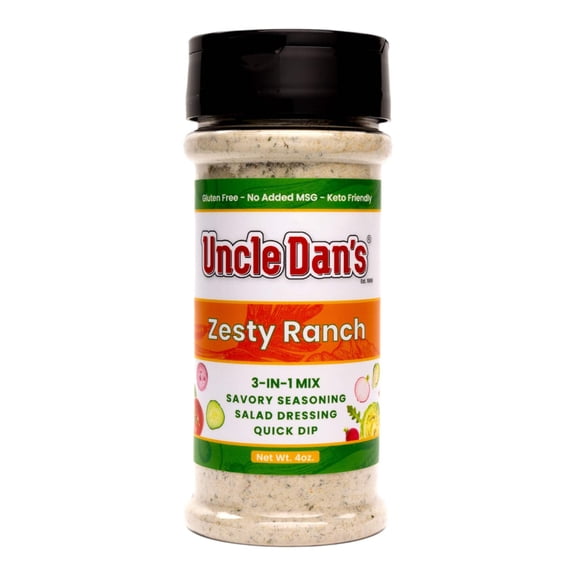 Uncle Dan's Zesty Ranch Seasoning & Mix, 4oz Shaker