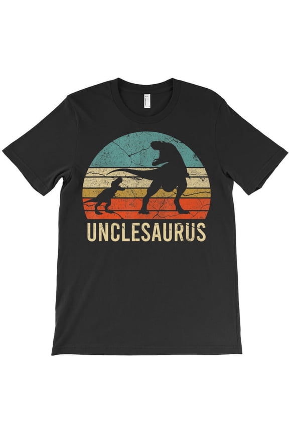 Uncle Dinosaur Funny Daddy Dad 2 3 4 Kids Unclesaurus Holiday Graphic K8704 Unisex T-Shirt – Extended Sizes Up to 5XL