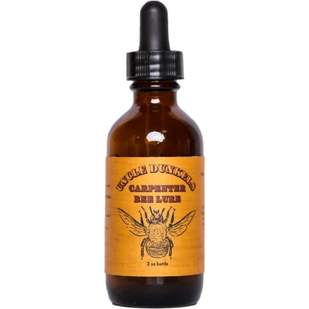 Uncle Dunkels All-Natural Carpenter Bee Trap Lure; 2 Fluid Ounces Pollinator Bee Attractant