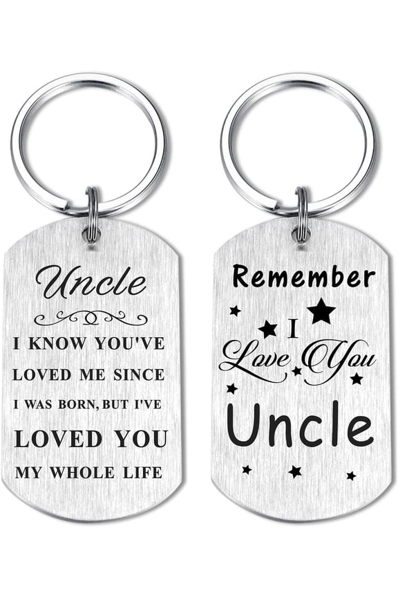 Uncle Fathe's Day Gifts for Men- I Love My Favorite Uncle Birthday Christmas Keychain