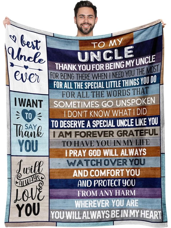 Uncle Fathers Day Blanket Gifts, Uncle Gifts for Men, Uncle Gifts from Niece Nephew, Great Gifts for Uncle, Best Uncle Ever Gifts for New Uncle, Uncle Birthday Blanket 50"x60"
