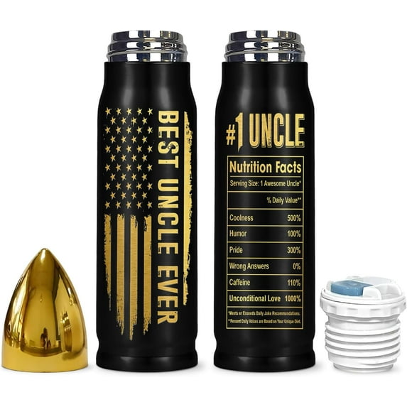 Uncle Gifts - Best Uncle Ever Gifts - Fathers Day Gift For Funcle From Niece, Nephew - Birthday, Christmas Gift Idea - New Funcle Travel Bullet Tumbler 17Oz
