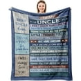 thumbnail image 1 of Uncle Gifts - Best Uncle Gifts for Uncle - Uncle Gifts from Niece and Nephew - Uncle Birthday Gifts - Best Uncle Ever Gift - Uncle Gift Ideas Throws Blanket 60"x50", 1 of 6