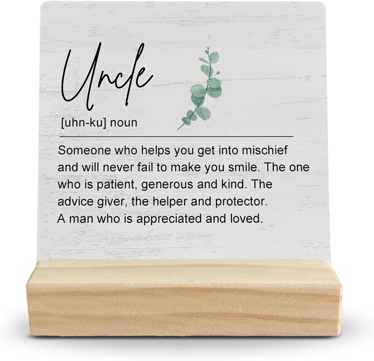 Uncle Gifts Desk Decor, Uncle Gifts From Niece Nephew Wood Desk Sign ...