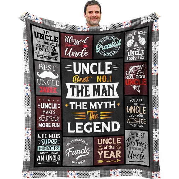 Uncle Gifts - Gifts for Uncle - Uncle Birthday Gifts from Niece - Best Uncle Ever Gifts - Birthday Gift for Uncles from Nephew - Funny Uncle Gift Throw Blanket 60"X 50"