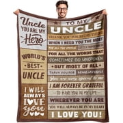Uncle Gifts from Niece & Nephew - Uncle Birthday Gifts Ideas - Best Uncle Ever Gift for Christmas - Funny Uncle Gifts - to My Uncles Soft Flannel Throw Blanket 60" x 80"