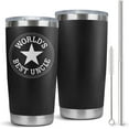 thumbnail image 1 of Uncle Gifts From Niece Nephew Worlds Best Uncle Ever Gifts 20oz Travel Coffee Tumbler Mugs Funny Fathers Day Birthday Christmas Gifts for Uncles Mug Cool Black, 1 of 6