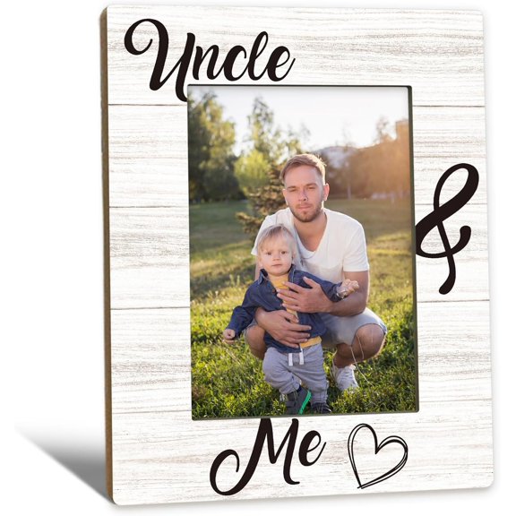 Uncle Gifts Picture Frame 5x7, Uncles Photo Frame, Christmas Fathers Day Birthday Gifts for Uncles from Niece Nephew, Uncle and Me Wooden Picture Photo Frames for Desk Home Room Decor