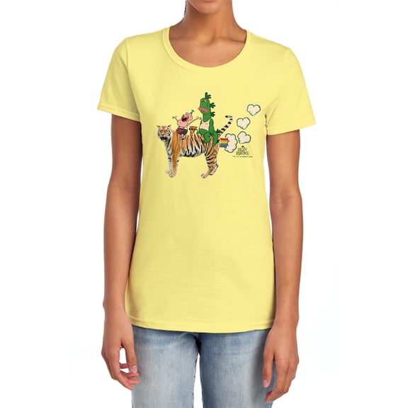 Uncle Grandpa Fart Hearts Women's T Shirt, Banana, 2X-Large