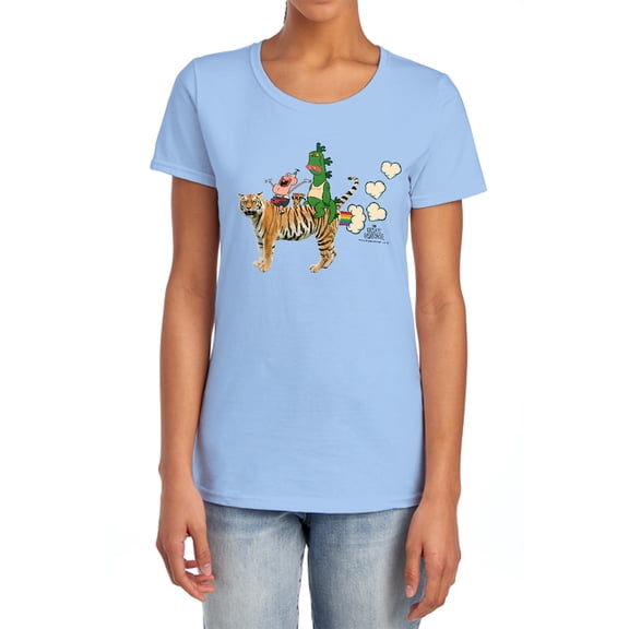 Uncle Grandpa Fart Hearts Women's T Shirt, Light Blue, Large