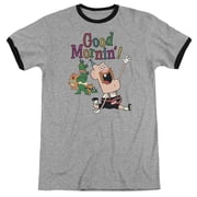 Uncle Grandpa - Good Mornin - Heather Ringer Short Sleeve Shirt - -Large