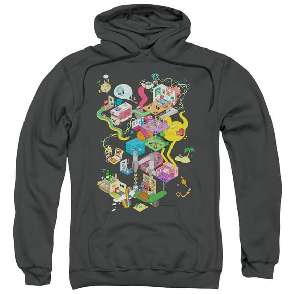 Uncle Grandpa Inside The Rv Adult Pullover Hoodie Sweatshirt Charcoal