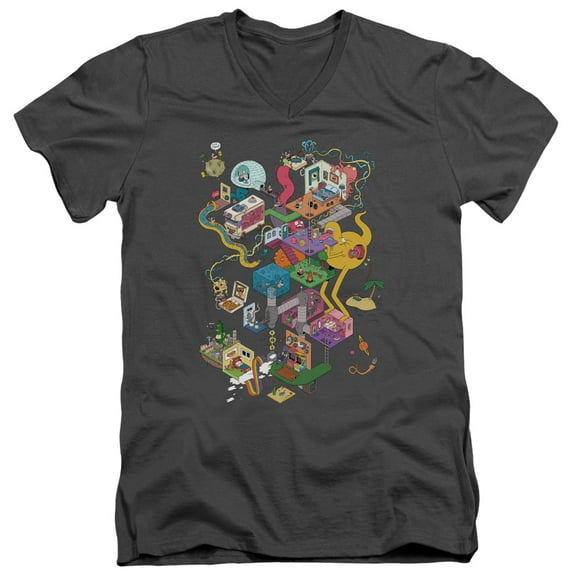 Uncle Grandpa - Inside The Rv - Slim Fit V Neck Shirt - Small