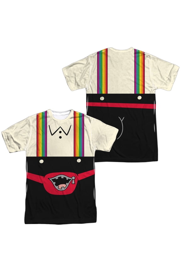 Uncle Grandpa Lederhosen Unisex Adult Sublimated Costume T Shirt (Front/Back), Medium Multicolor