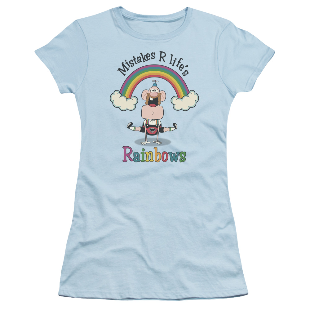 Uncle Grandpa - Lifes Rainbows - Juniors Teen Girls Cap Sleeve Shirt - XX-Large - image 1 of 2
