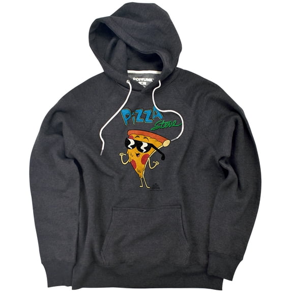 Uncle Grandpa Pizza Steve Unisex Adult Slim Fit Pull-Over Heather Hoodie, Charcoal, Small