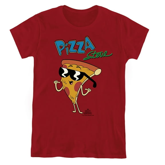 Uncle Grandpa Pizza Steve Women's T Shirt, Cardinal, 2X-Large
