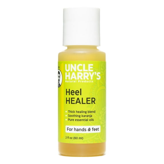 Uncle Harry's All-Natural Heel Healer, for Soothing Relief of Cracked Skin, Moisturize Feet Hands and Cuticles, 2 fl oz
