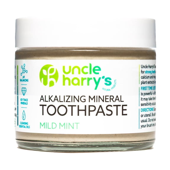 Uncle Harry's Fluoride Free Children's Toothpaste (Mild Spearmint), 3 oz glass jar
