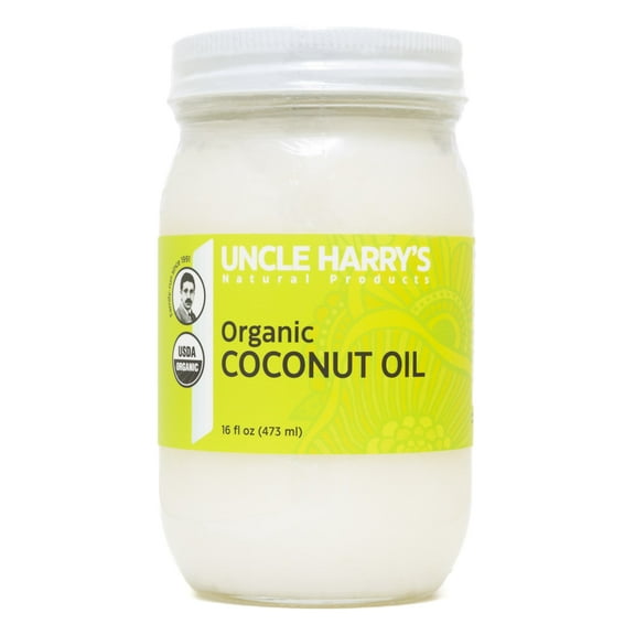 Uncle Harry's Herbal Coconut Oil - Organic, 16 ounces Gluten Free and Vegan Pure Cooking Oil
