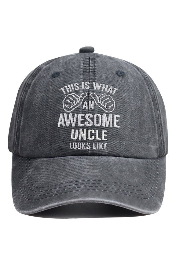 Uncle Hats for Men, Adjustable Embroidered Cotton Dad Birthday Baseball Cap