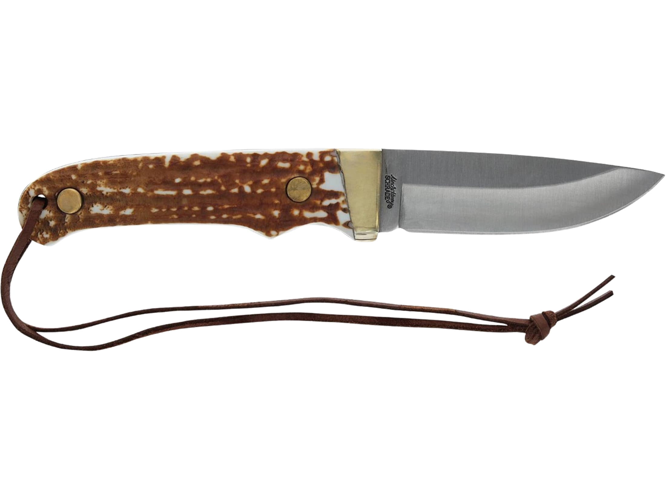Uncle Henry Phin Pro Hunter Fixed Blade Knife 3.6" Drop Point 7Cr17MoV Stainless Satin Blade Staglon Handle